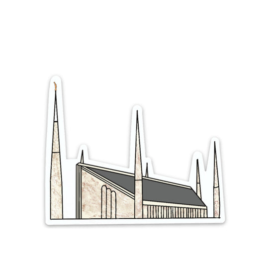 Chicago Temple Sticker, 3x3 in. Vinyl Sticker for your Laptop, Water Bottle or Bullet Journal