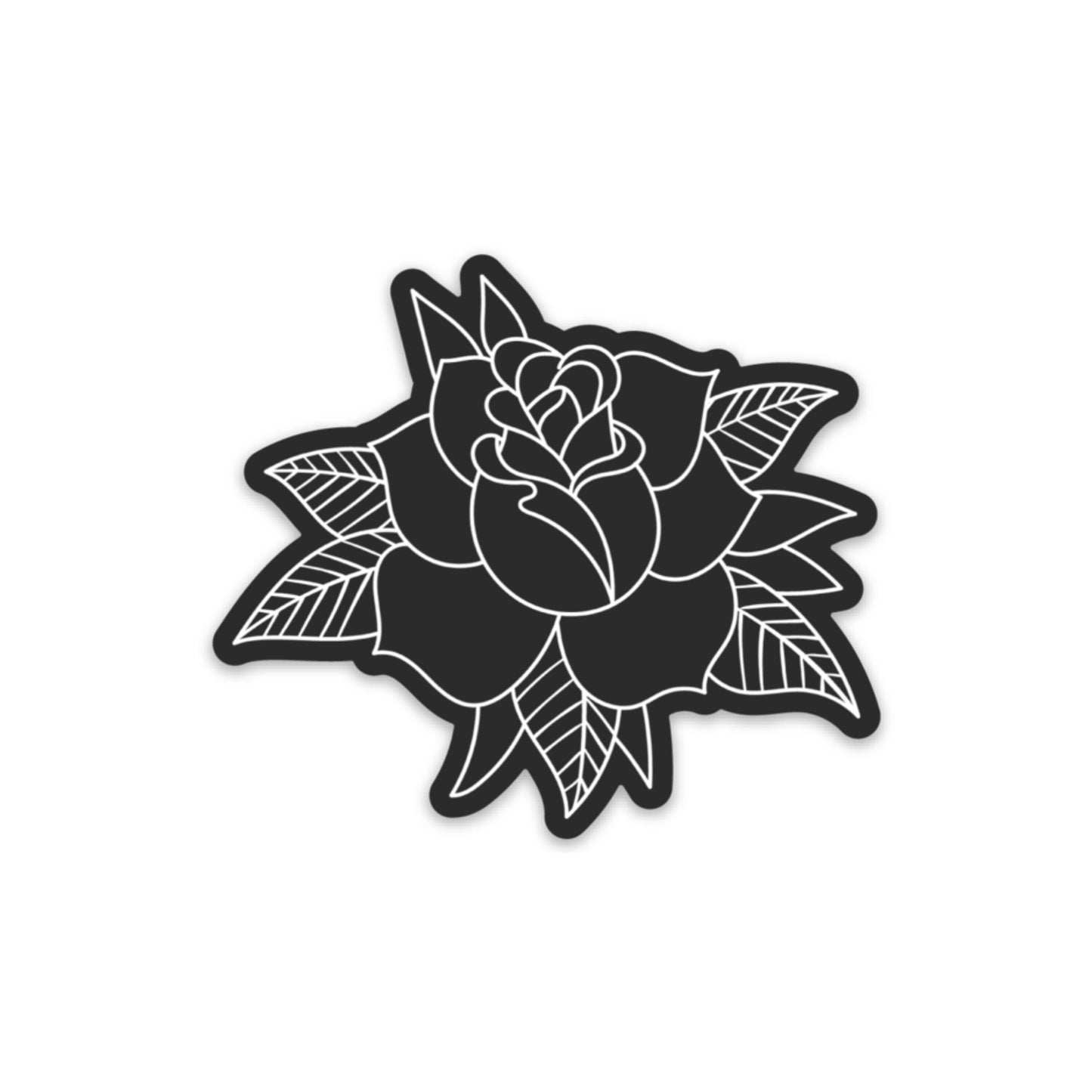 black rose sticker, goth stickers, Easter basket stuffer gift for teens, gothic laptop stickers, college student gift, bujo stickers plants