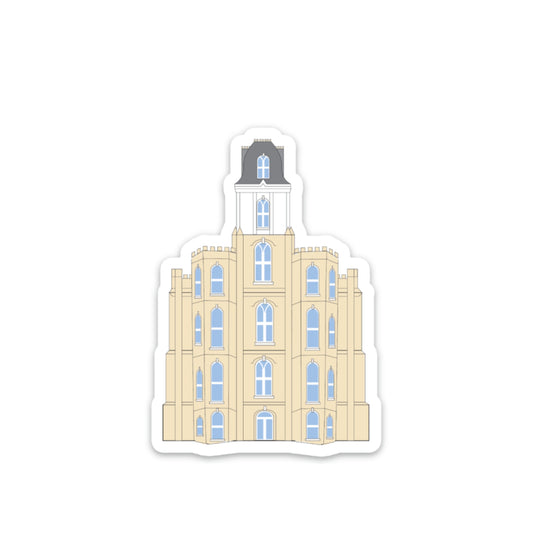 Manti Temple Sticker, 3x3 in. Vinyl Sticker for your Laptop, Water Bottle or Bullet Journal, skateboard stickers