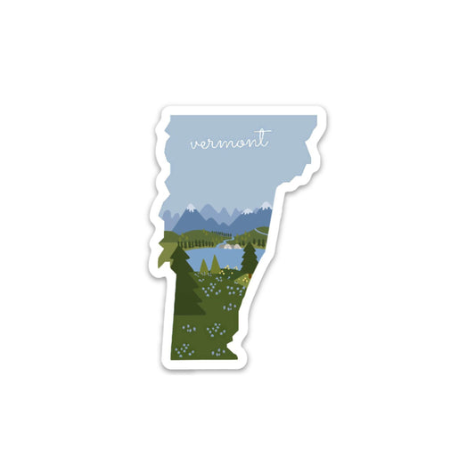 Vermont sticker for water bottle, Vermont gifts, green mountain Vermont state pride laptop stickers, Burlington Vermont decal, VT stickers