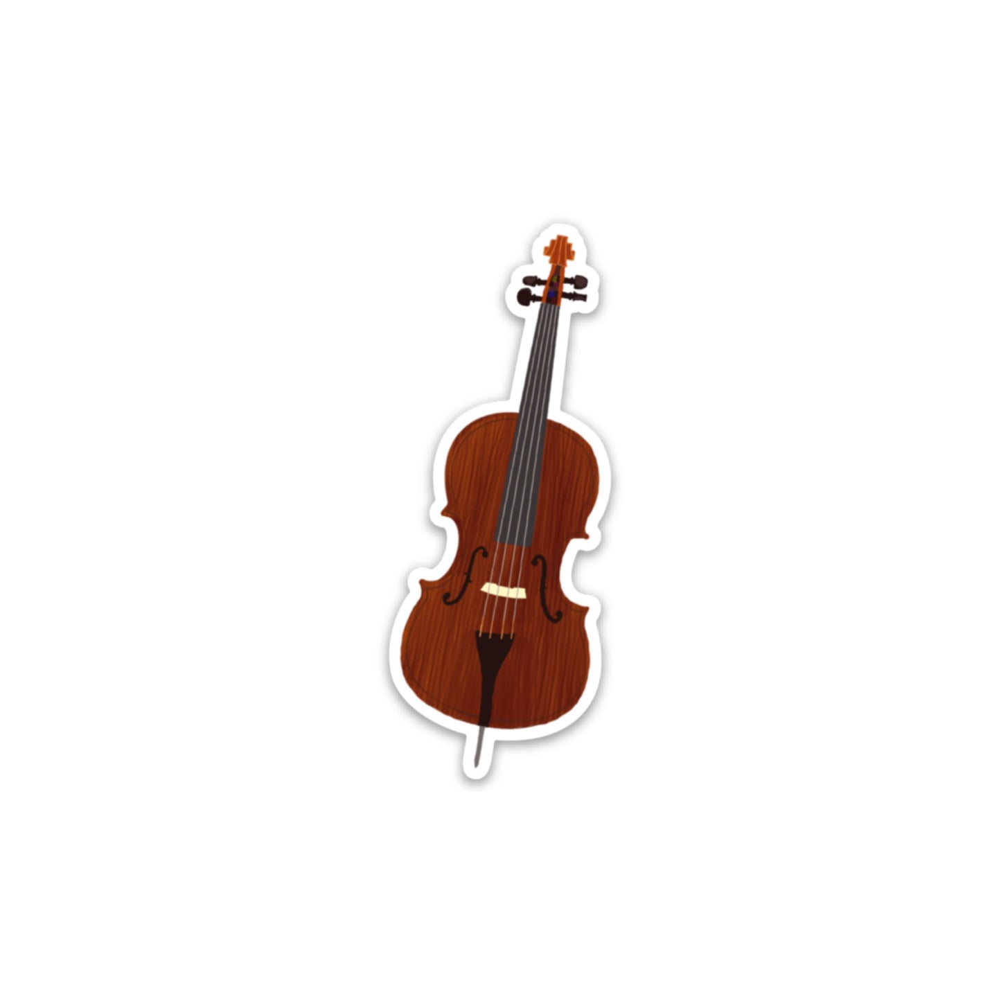 Cello sticker, 3x3in. Vinyl Sticker for your Laptop, Hydroflask, Planner, Water Bottle or Bullet Journal, Orchestra sticker