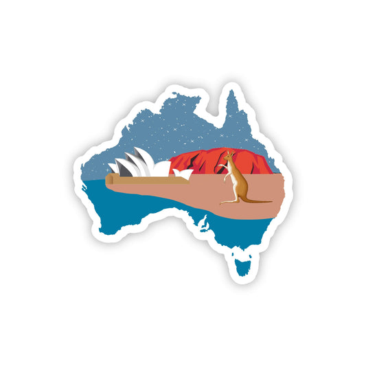 Australia Sticker, Australia State 3x3in Sticker, Vinyl Sticker for your Laptop, Water Bottle or Bullet Journal