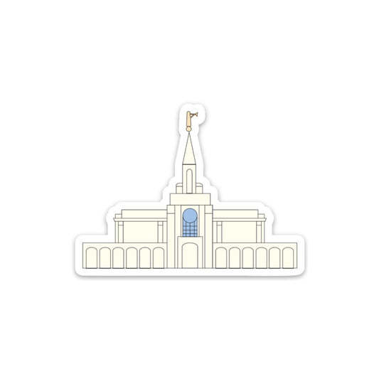 Bountiful Temple Sticker, 3x3in. Vinyl Sticker perfect for Water Bottles, Laptops and Bullet Journals