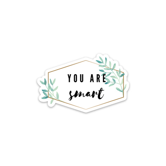 You are smart positive stickers, stocking stuffers for teenage girls, Christmas gifts for tweens, secret Santa gifts at work, mantra sticker