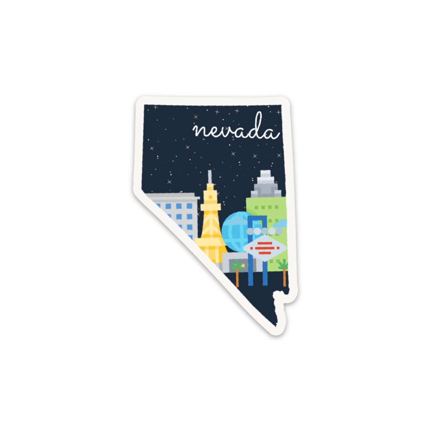 Nevada State 3x3in Sticker, Las Vegas Sticker, Vinyl Sticker for your Laptop, Water Bottle or Bullet Journal