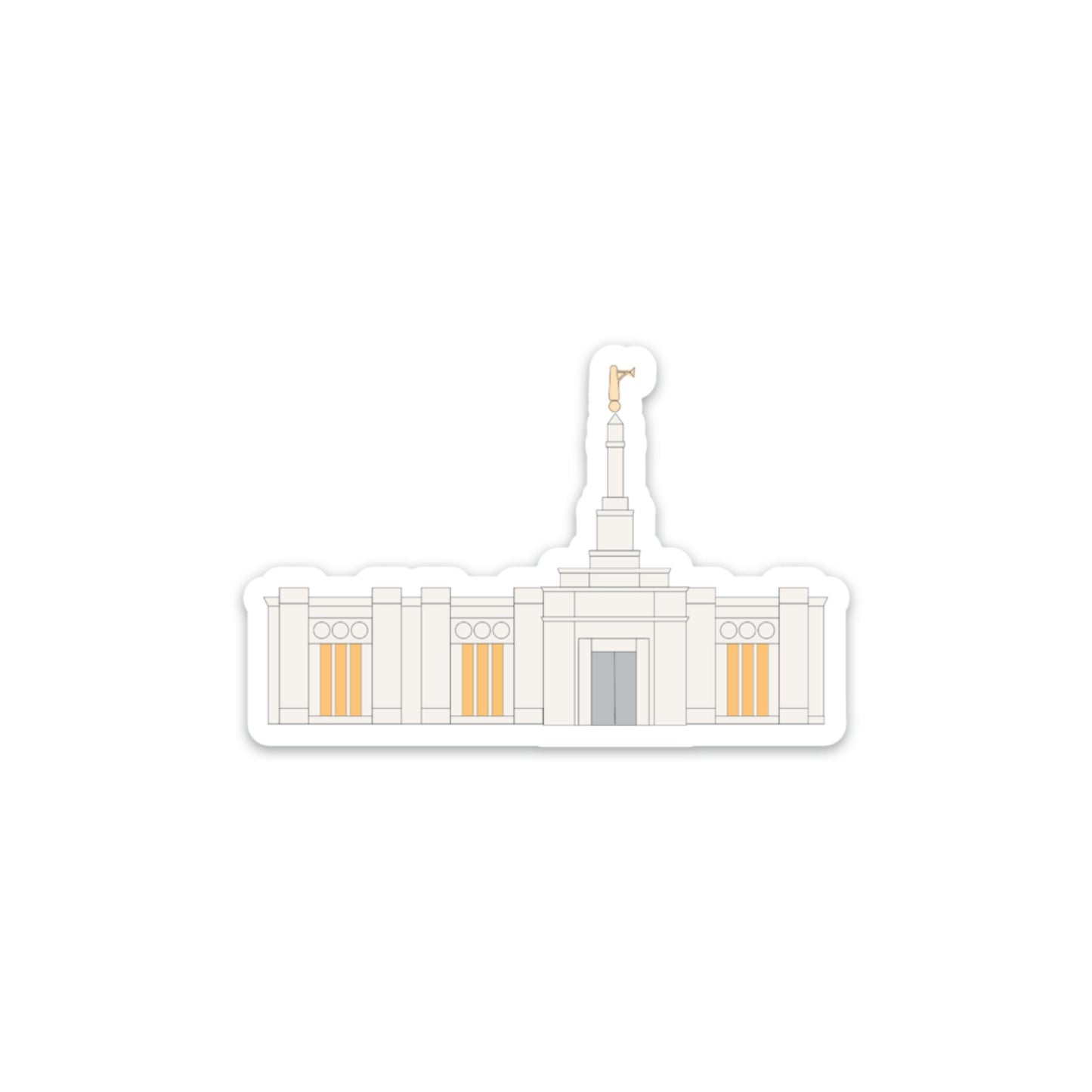 Palmyra Temple Sticker, 3x3 in. Vinyl Sticker for your Laptop, Water Bottle or Bullet Journal