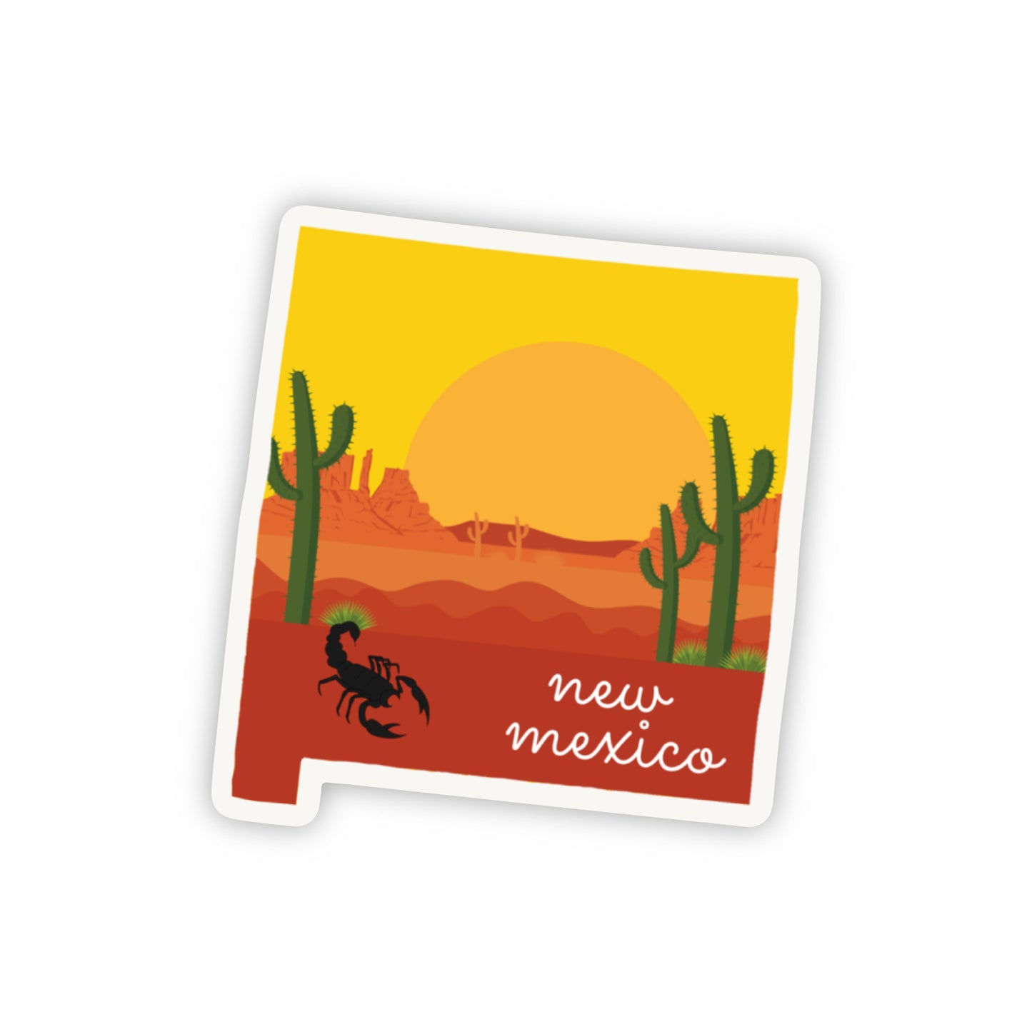 New Mexico State 3x3in Sticker, Desert Sticker, Vinyl Sticker for your Laptop, Water Bottle or Bullet Journal