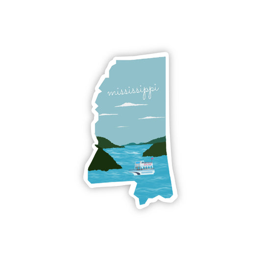 Mississippi Sticker, Mississippi State 3x3in Sticker, Vinyl Sticker for your Laptop, Water Bottle or Bullet Journal