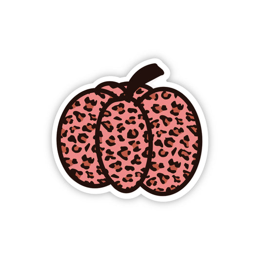 leopard pumpkin stickers for planner, pink pumpkin baby shower favors for guests, fall stickers for water bottle, autumn stickers for laptop