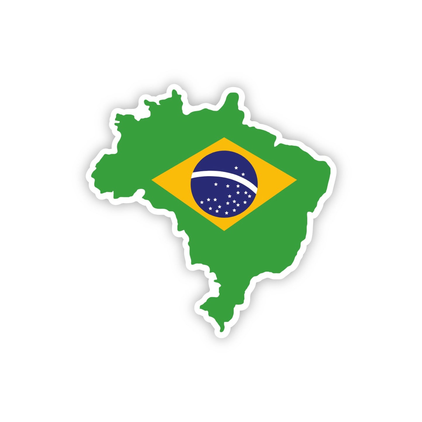 Brazil 3x3in. Vinyl Sticker for your Laptop, Water Bottle or Bullet Journal