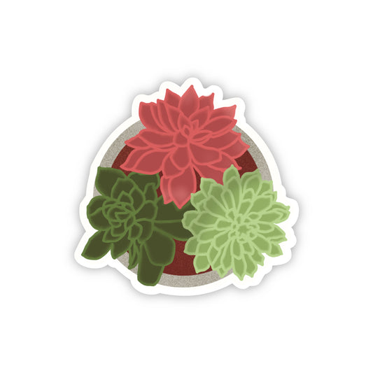 Succulent 3x3in. Vinyl Sticker for your Laptop, Hydroflask, Planner, Water Bottle or Bullet Journal, Roses, Flower Decal