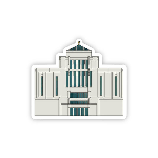 Cardston Canada Temple Sticker, 3x3 in. Vinyl Sticker for your Laptop, Water Bottle or Bullet Journal, skateboard stickers