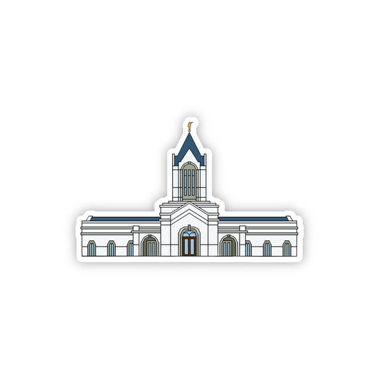 Fort Collins Colorado Temple Sticker, 3x3in. Vinyl Sticker perfect for Water Bottles, Laptops and Bullet Journals, skateboard stickers