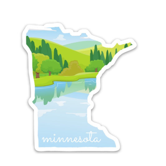 Minnesota State 3x3in Sticker, Lake Sticker, Vinyl Sticker for your Laptop, Water Bottle or Bullet Journal