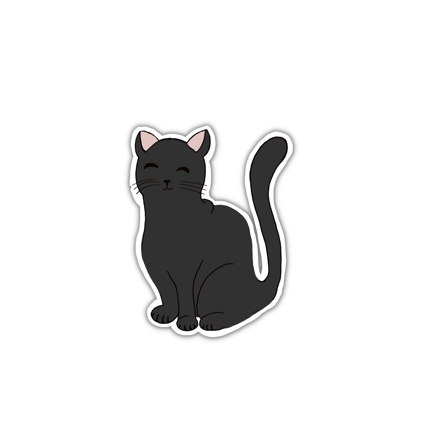 Black Cat Halloween Sticker