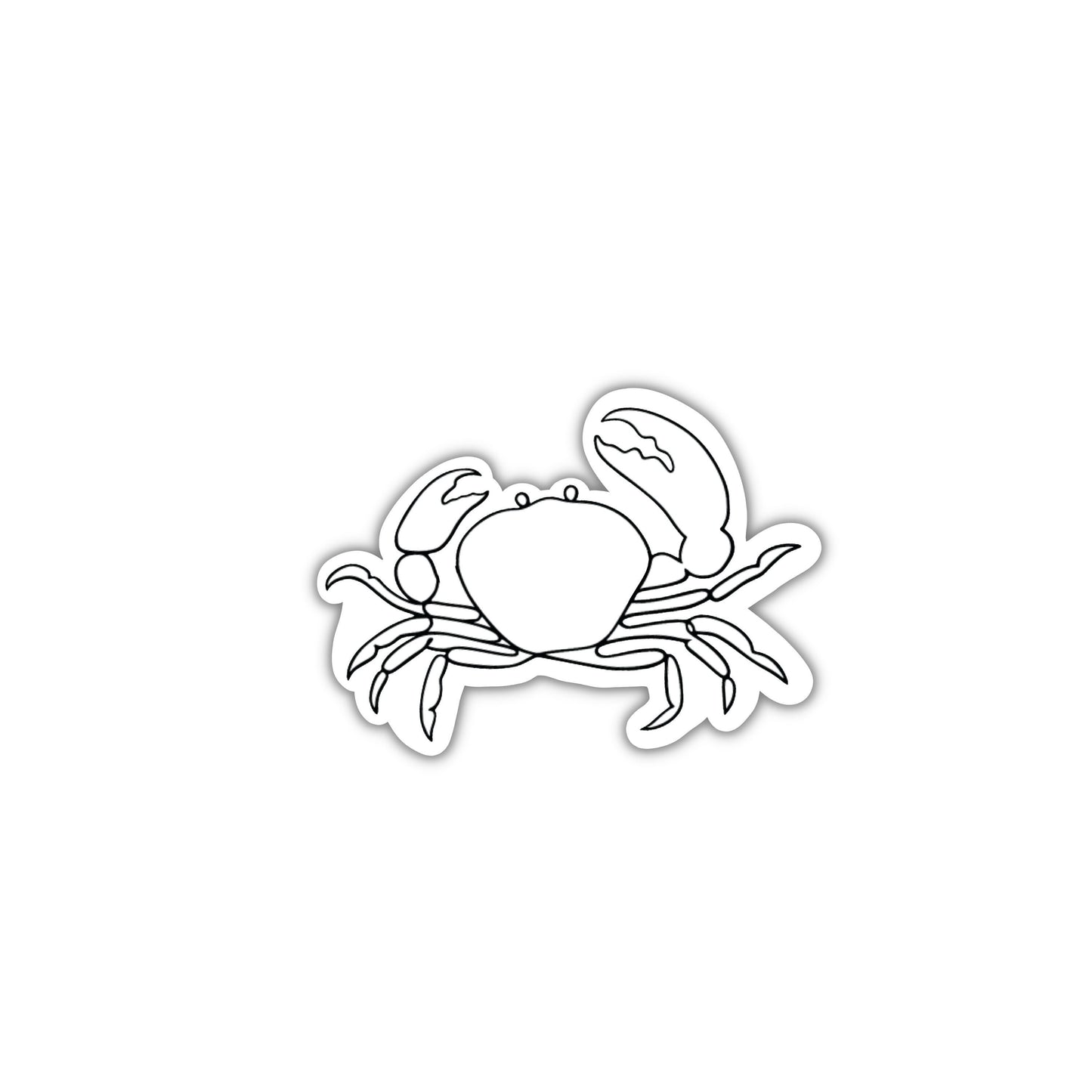 Crab Line Art Sticker