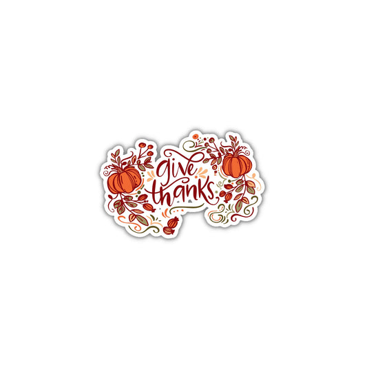 Give Thanks Fall Sticker