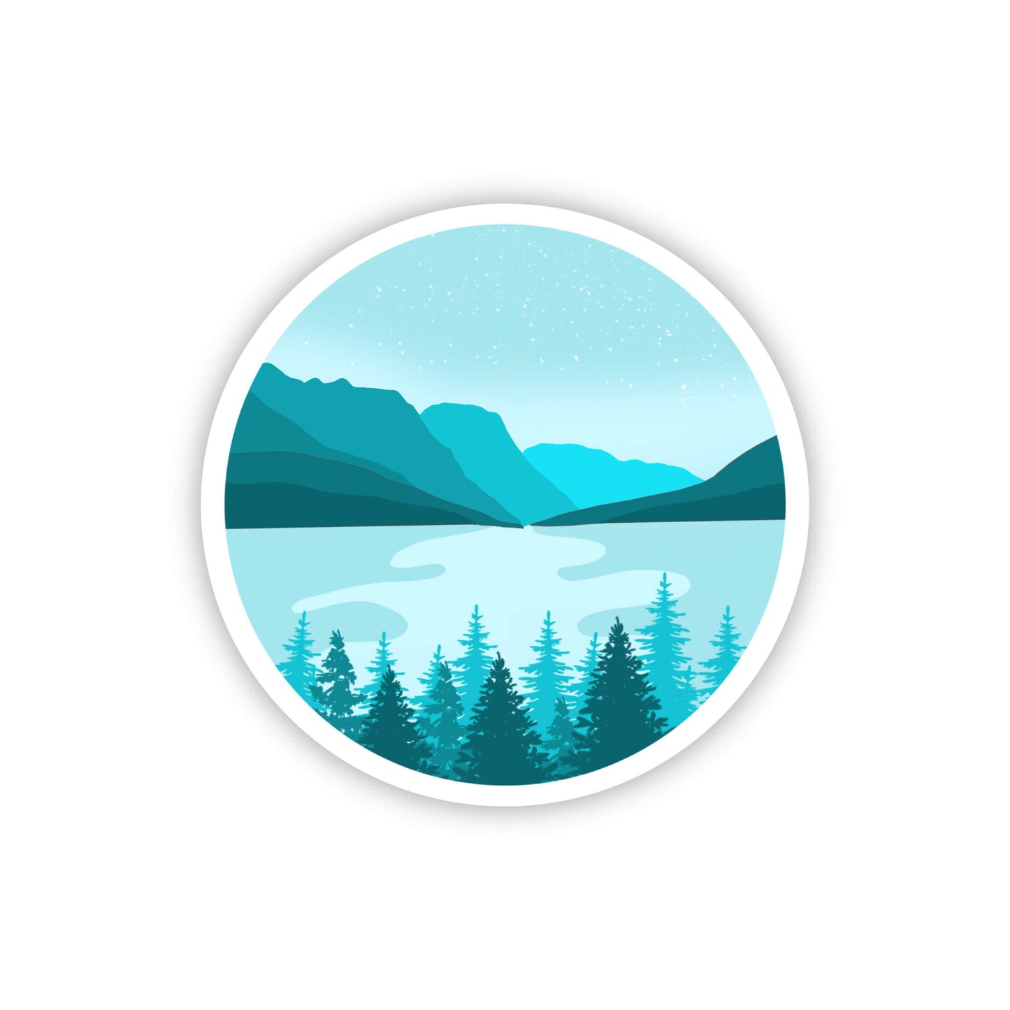 Mountain landscape sticker