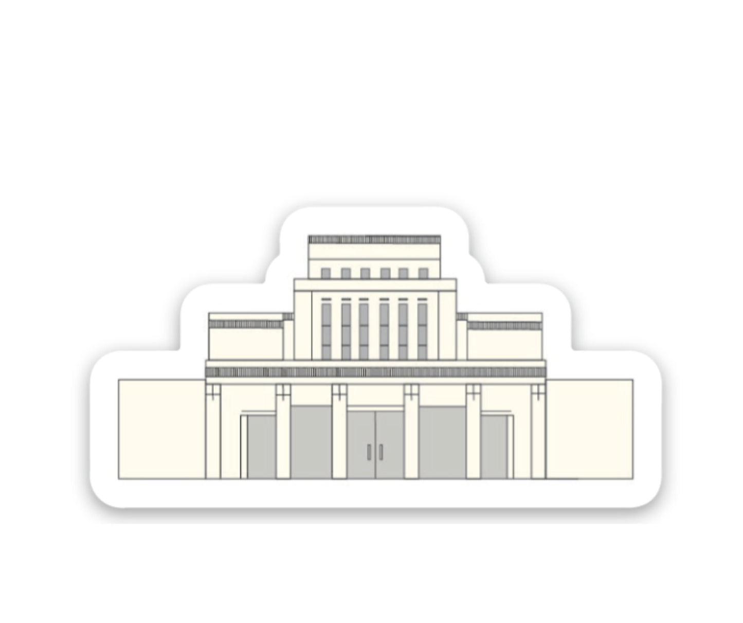 Laie Hawaii Temple Stickers, skateboard stickers