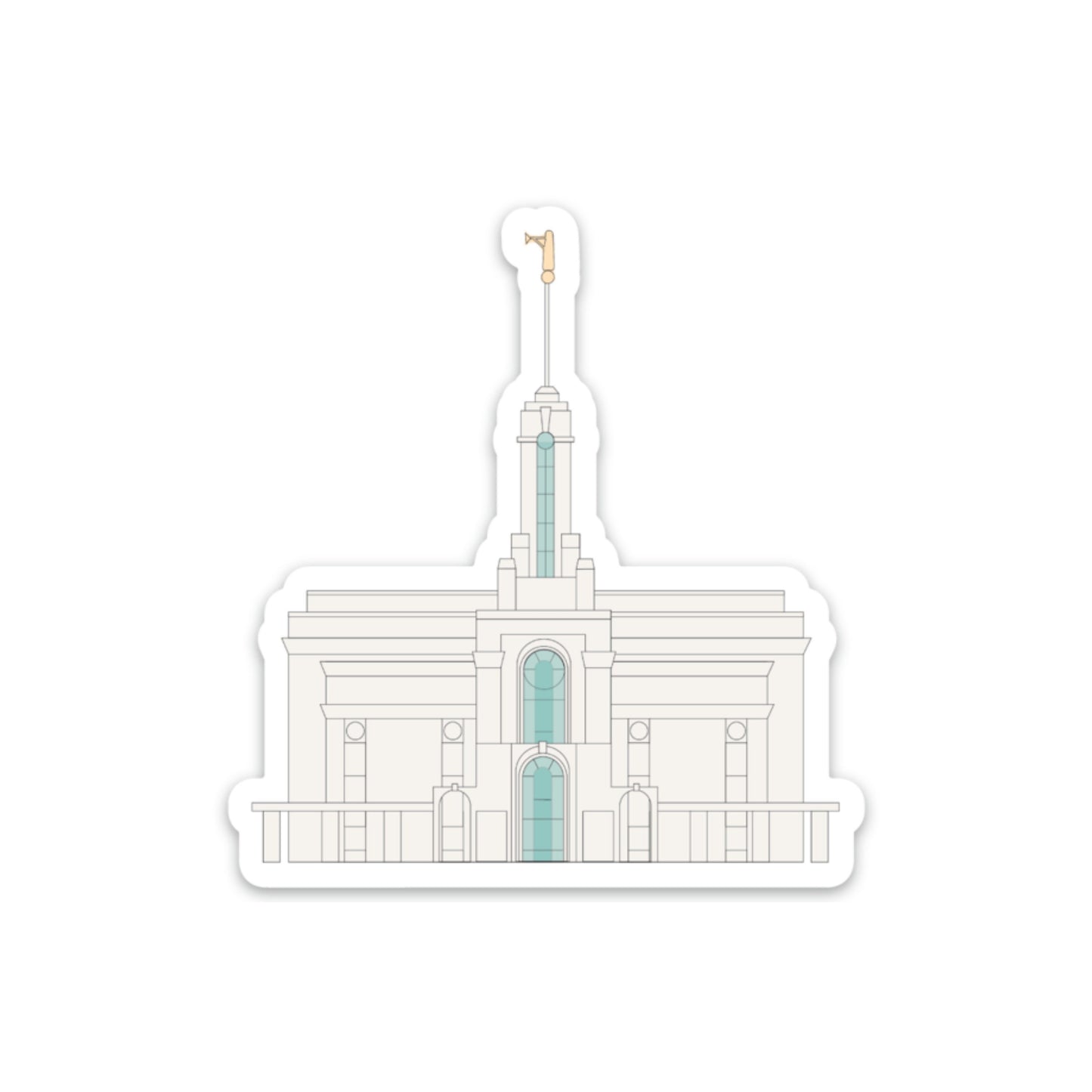 Mount Timpanogos Temple Sticker, 3x3 in. Vinyl Sticker for your Laptop, Water Bottle or Bullet Journal