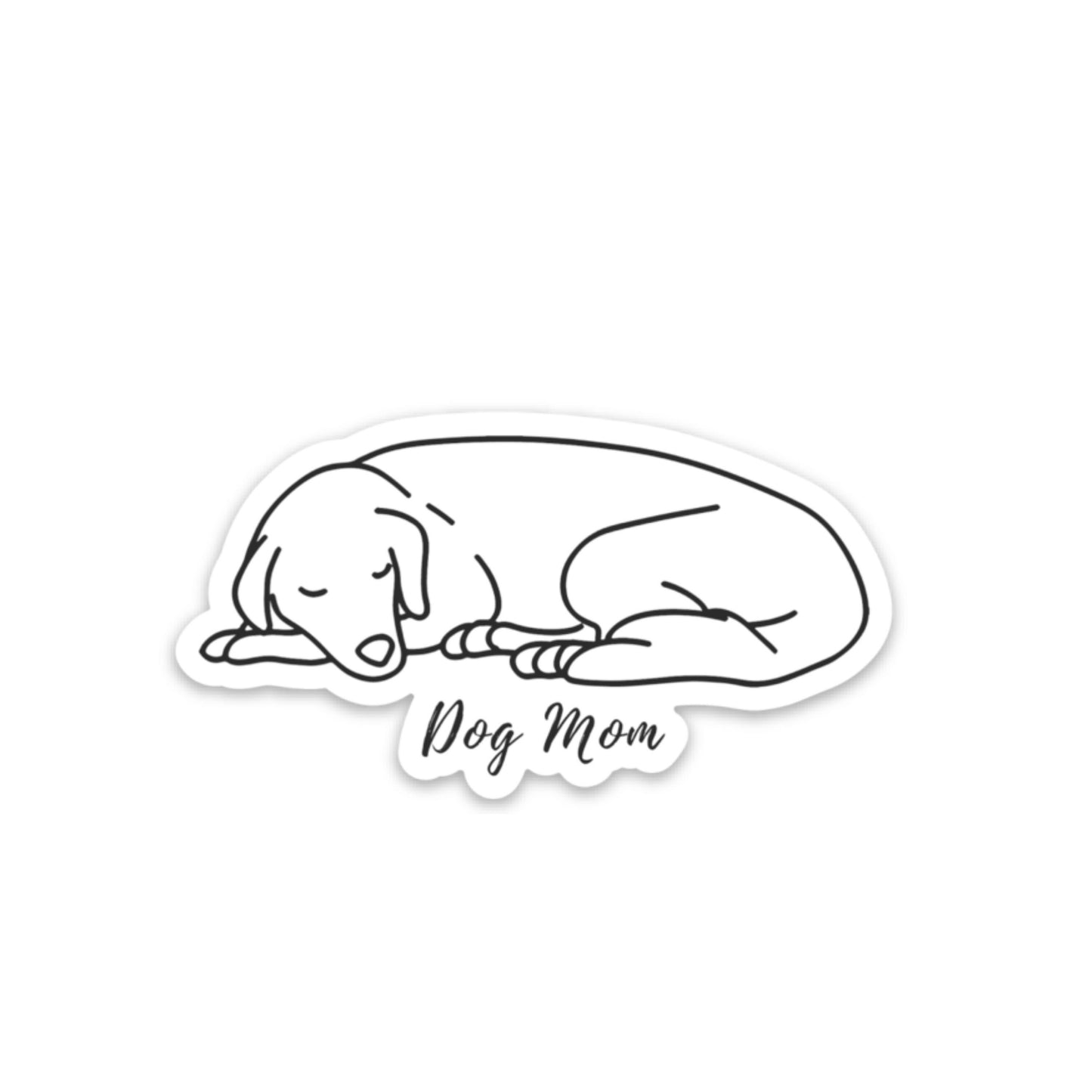 3x3in. Dog Mom Clear Sticker, Waterproof, Laptop Decal, Water Bottle Decal