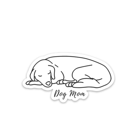 3x3in. Dog Mom Clear Sticker, Waterproof, Laptop Decal, Water Bottle Decal