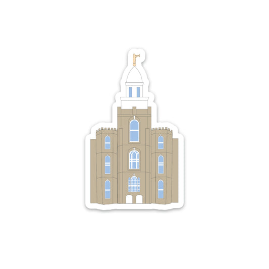 Logan Temple Sticker, 3x3 in. Vinyl Sticker for your Laptop, Water Bottle or Bullet Journal