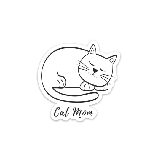 cat mom sticker for laptop, clear stickers for mirrors, advent calendar fillers for adults, Christmas gifts for cat lovers, cat mom gift