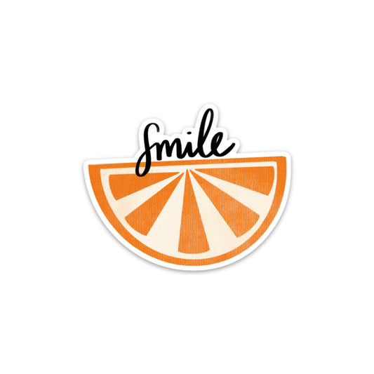 Orange Smile 3x3in. Vinyl Stickers for your Laptop, Hydroflask, Planner or Bullet Journal, Roses, Flower Decal