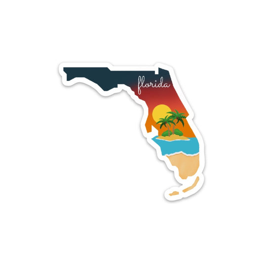 Florida Sticker, Florida State 3x3in Sticker, Vinyl Sticker for your Laptop, Water Bottle or Bullet Journal