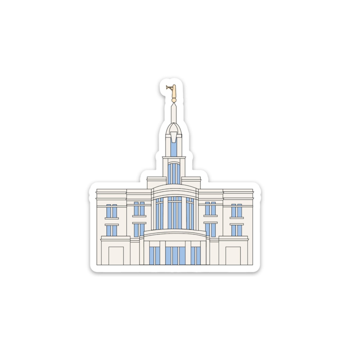 Payson Temple Sticker, 3x3 in. Vinyl Sticker for your Laptop, Water Bottle or Bullet Journal