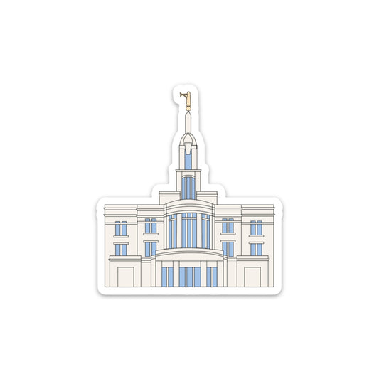 Payson Temple Sticker, 3x3 in. Vinyl Sticker for your Laptop, Water Bottle or Bullet Journal