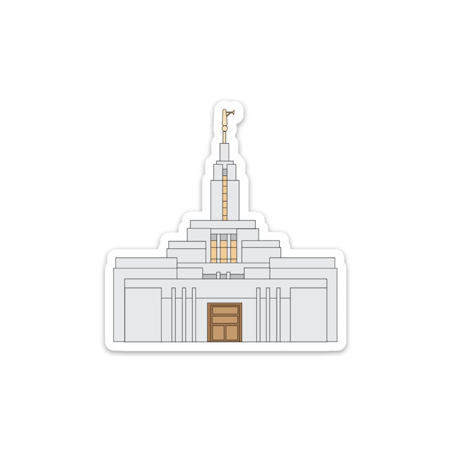 Draper Temple Sticker, 3x3 in. Vinyl Sticker for your Laptop, Water Bottle or Bullet Journal