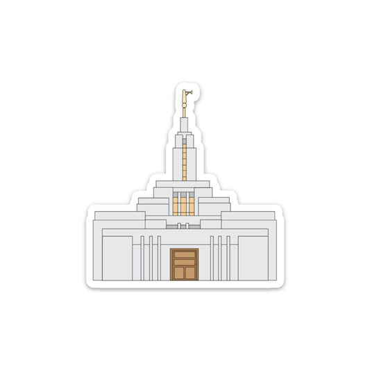 Draper Temple Sticker, 3x3 in. Vinyl Sticker for your Laptop, Water Bottle or Bullet Journal