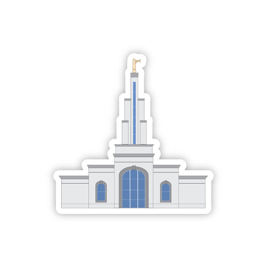 San Antonio Temple Sticker, 3x3 in. Vinyl Sticker for your Laptop, Water Bottle or Bullet Journal