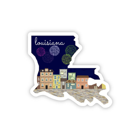 Louisiana Sticker, Louisiana State 3x3in Sticker, Vinyl Sticker for your Laptop, Water Bottle or Bullet Journal