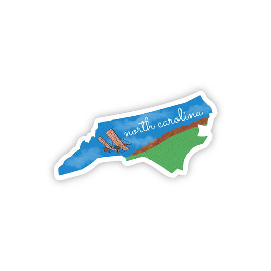 North Carolina Sticker, North Carolina State 3x3in Sticker, Vinyl Sticker for your Laptop, Water Bottle or Bullet Journal