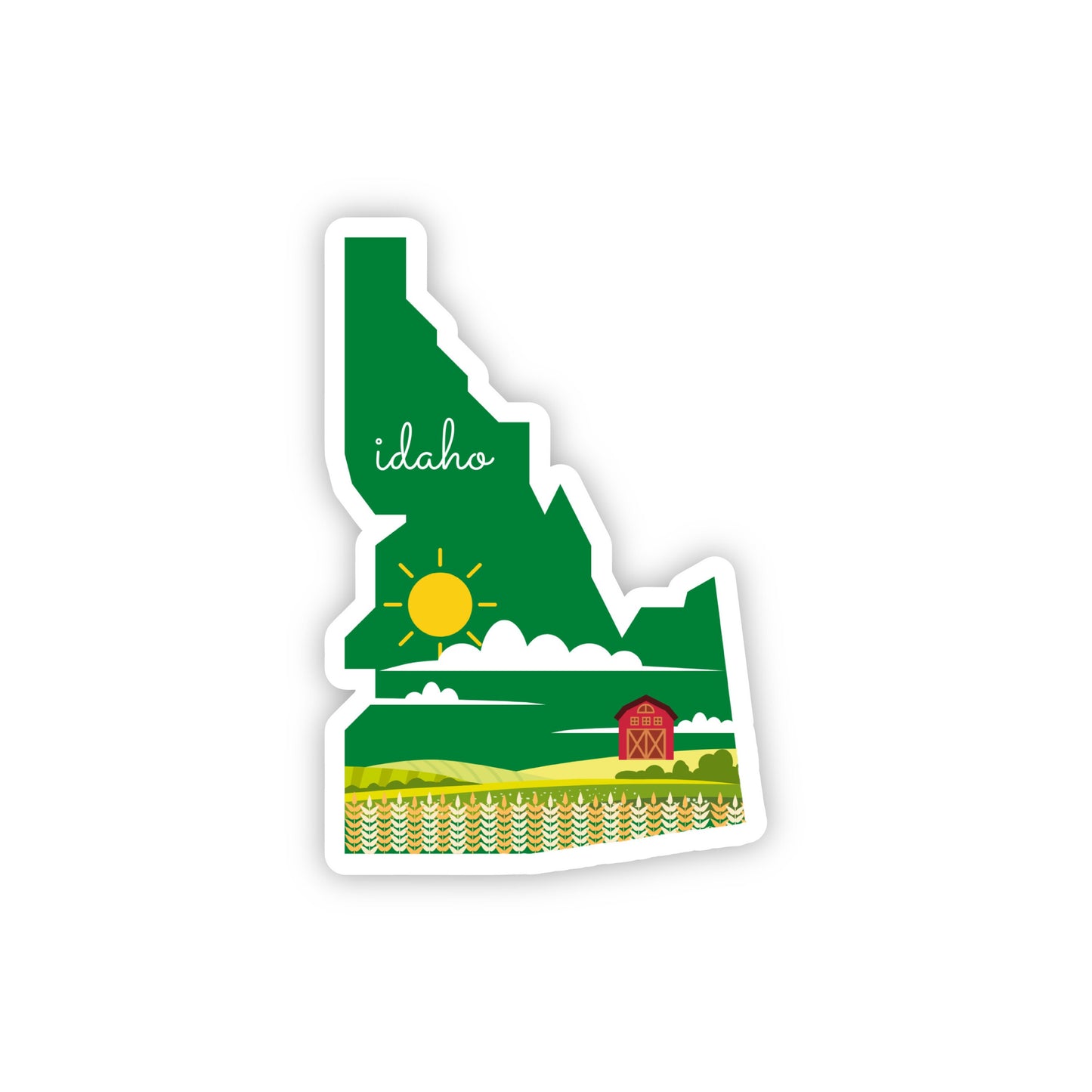 Idaho State 3x3in Sticker, Farm Sticker, Vinyl Sticker for your Laptop, Water Bottle or Bullet Journal