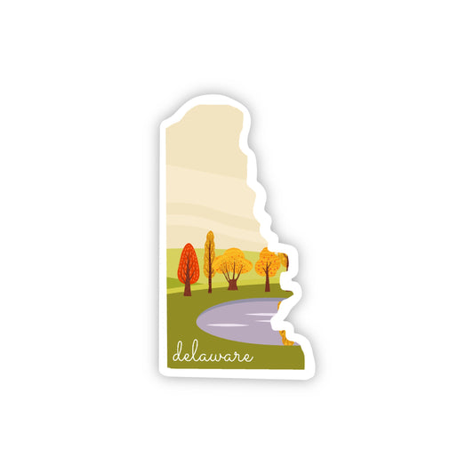 Delaware Sticker, Delaware State 3x3in Sticker, Vinyl Sticker for your Laptop, Water Bottle or Bullet Journal