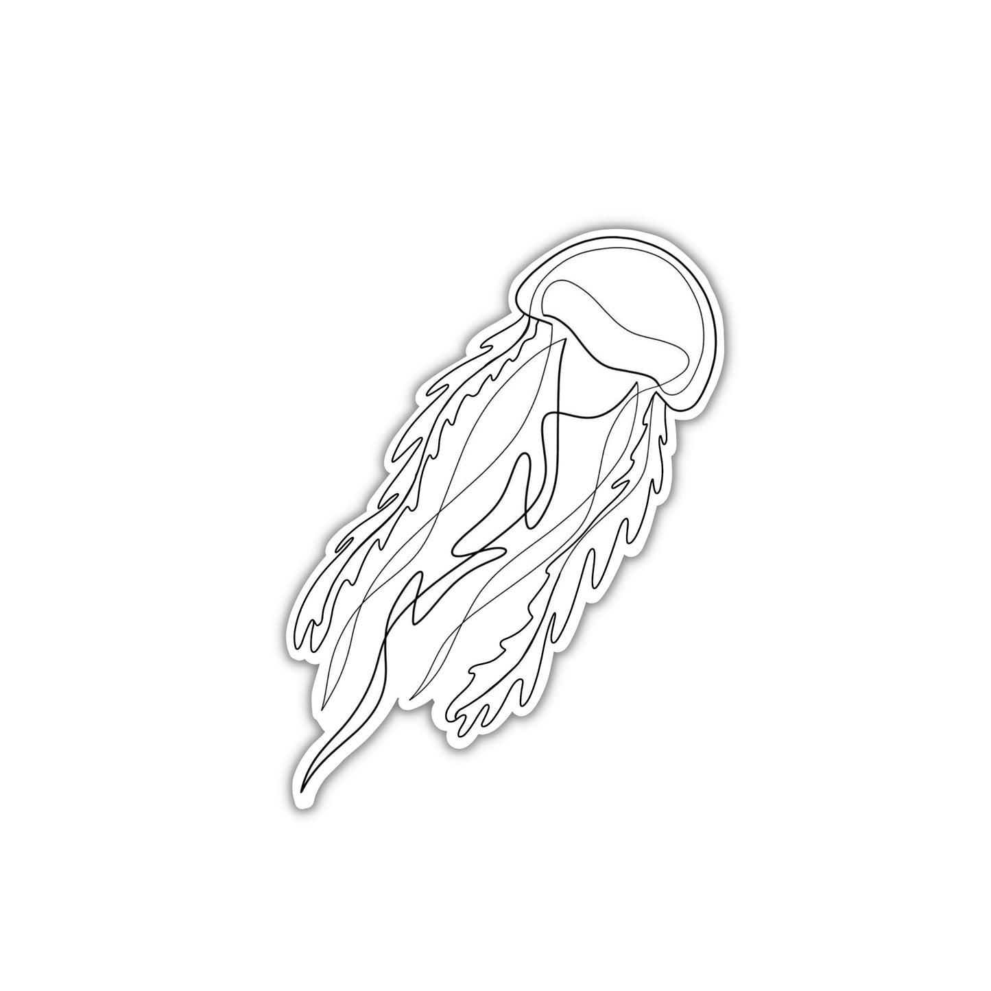 Jelly Fish Line art sticker