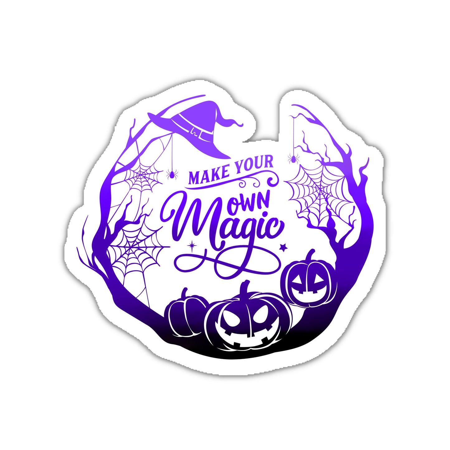 make your own magic spooky cute Halloween stickers for water bottle, Halloween party favors, witchy gifts for women, witchcore stickers for