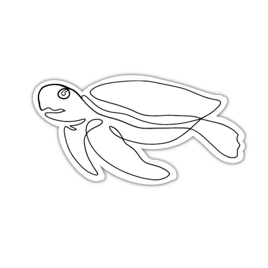 Sea turtle Line Art Sticker