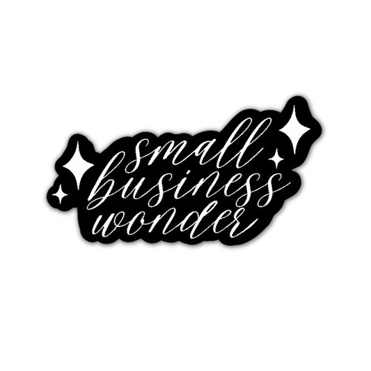 Small Business Wonder 3x3in. Vinyl Sticker for your Laptop, Hydroflask Bottle, Planner or Bullet Journal, Flower Decal, skateboard stickers