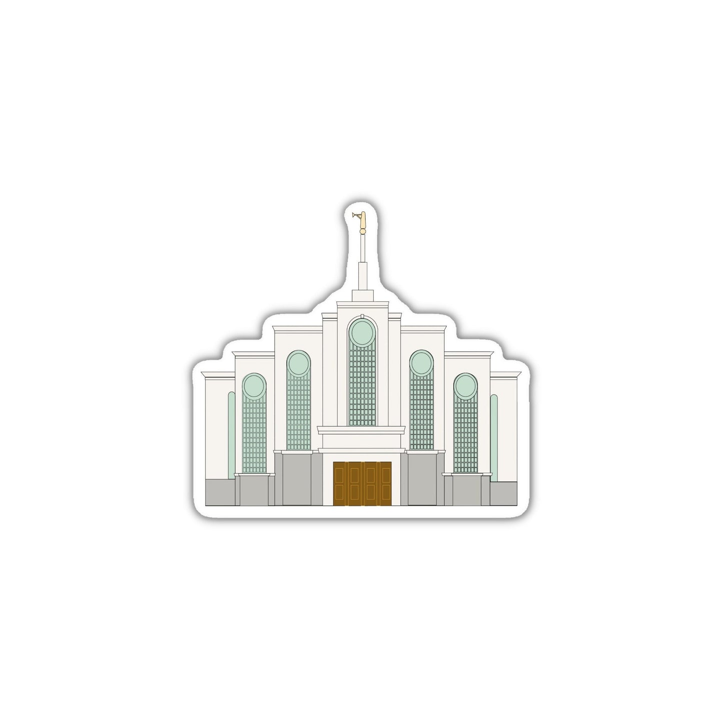 Albuquerque temple 3x3in. Vinyl Sticker for your Laptop, Hydroflask, Water Bottle or Bullet Journal, Flower Decal, skateboard stickers